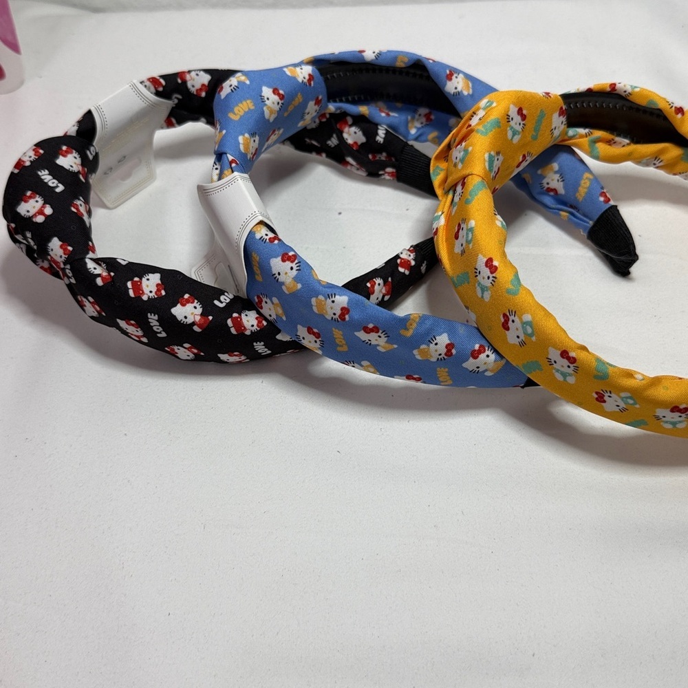 Crystal Collection Hello K Top Knot Headbands Set of 3‎ Black Blue Yellow